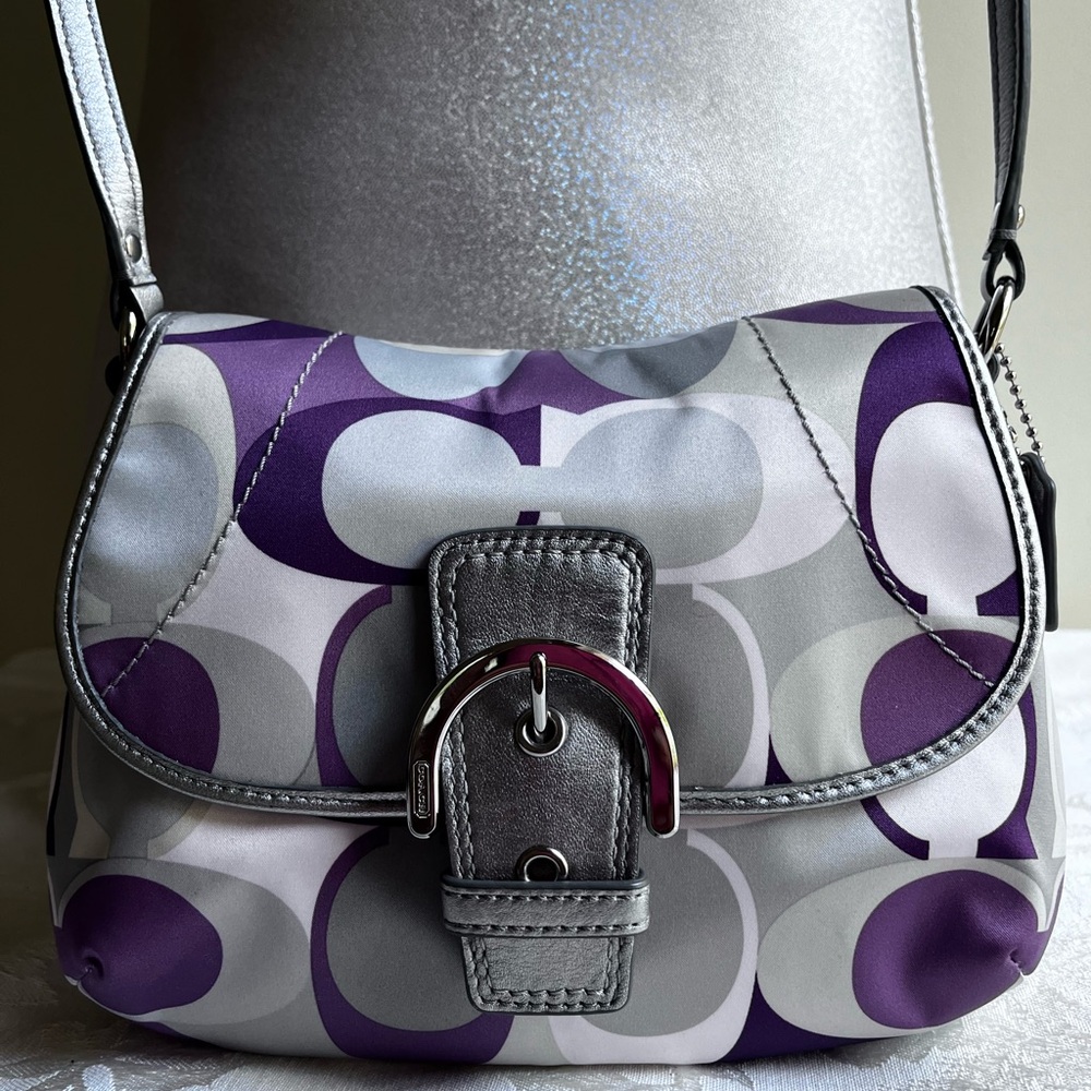 Coach Kyra Scarf Multicolor Flap Crossbody bag. COACH